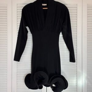 Vintage Bodycon 80s Dance Club Ruffles MNZ Party Small